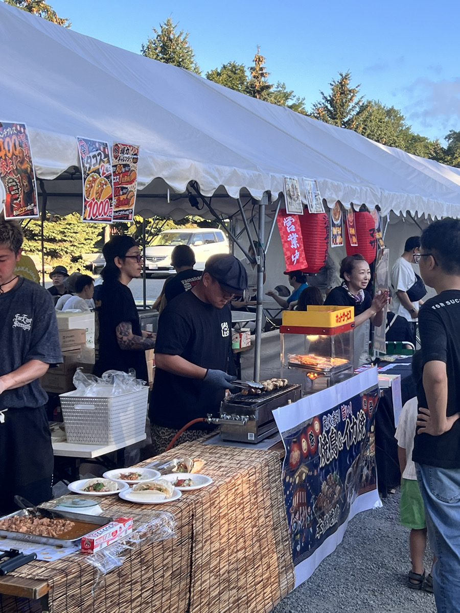 Food stalls at the festival