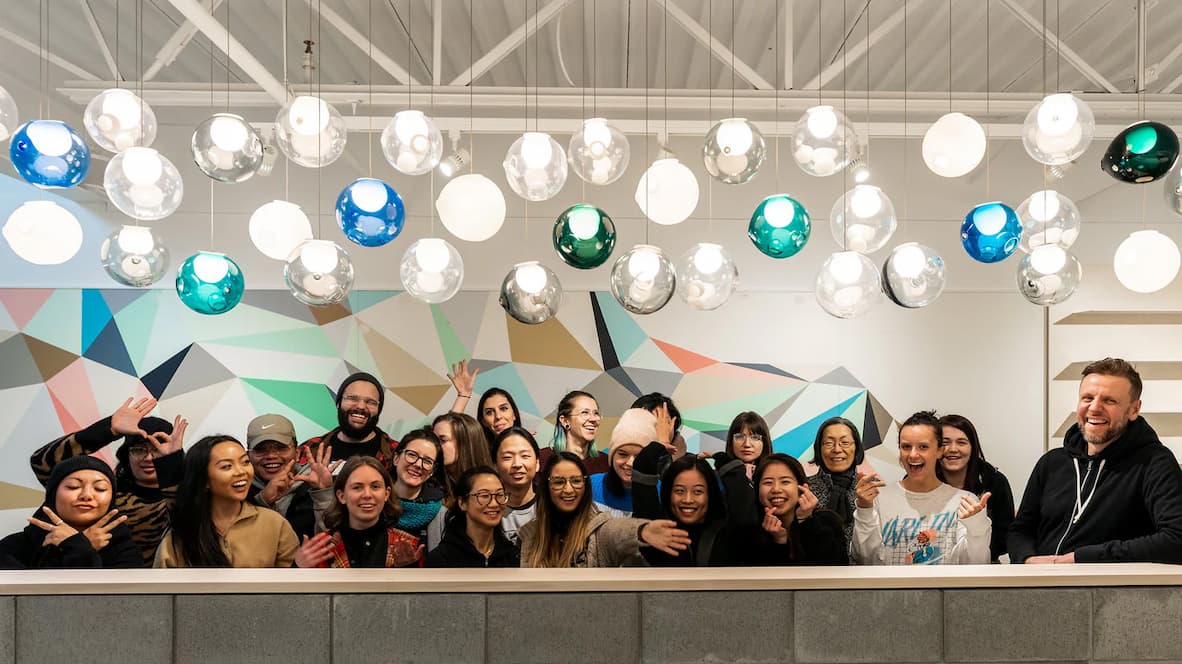 BETA5 team at cafe opening nov 2019
