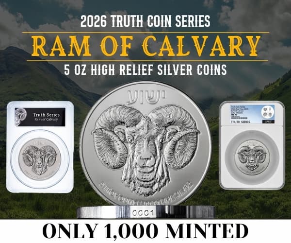Introducing The 5 oz Silver High Relief Coin of The 2026 Truth Series - The Ram Of Calvary