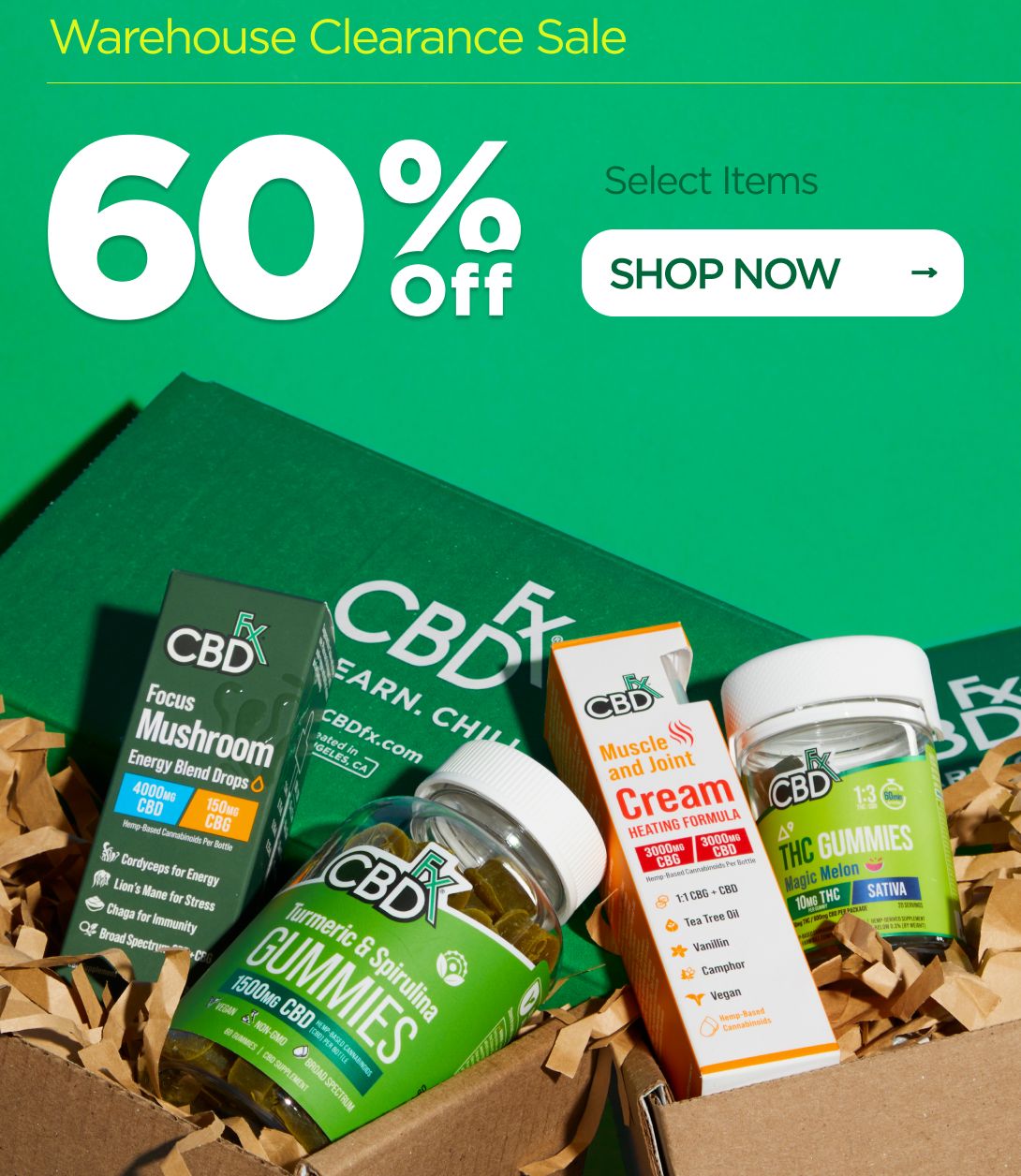 Warehouse Sale 60% OFF  Select Items