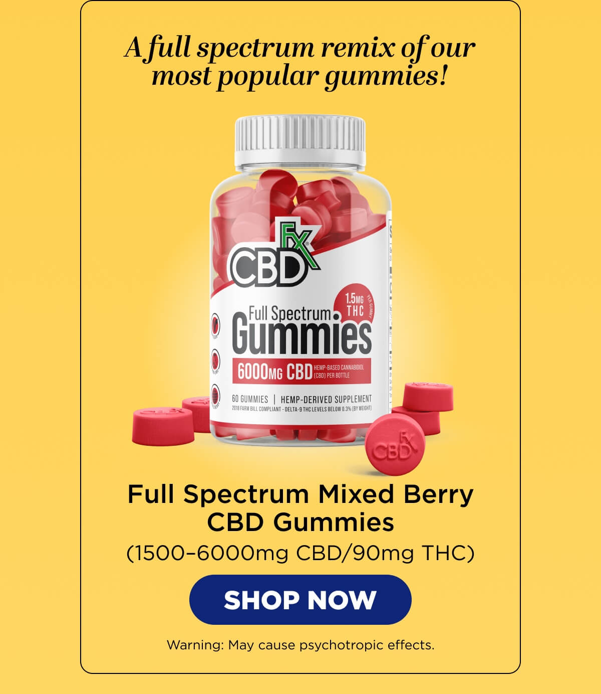 Full Spectrum Mixed Berry CBD Gummies
