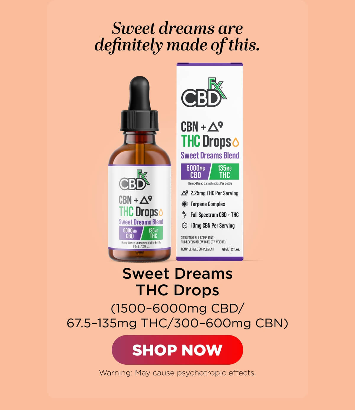 Sweet Dreams Blend THC Drops