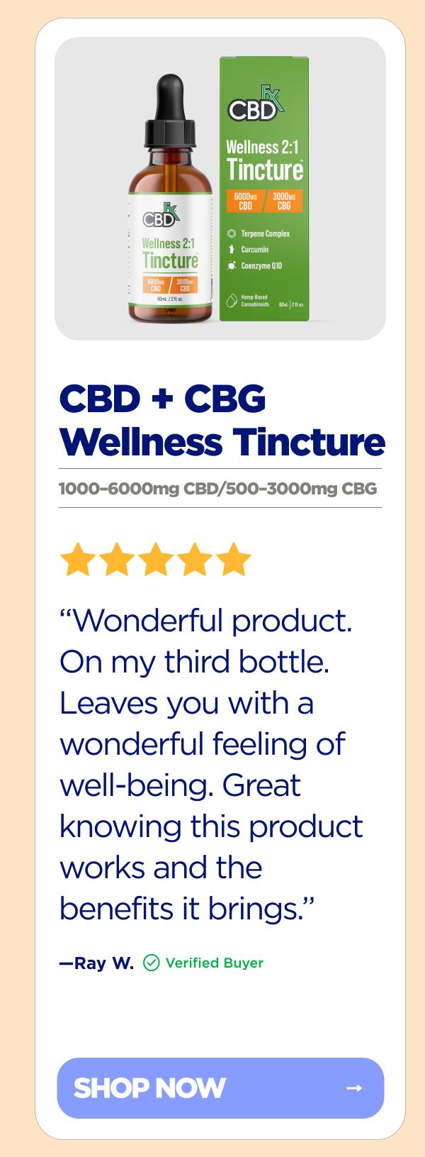 CBD + CBG Wellness Tincture