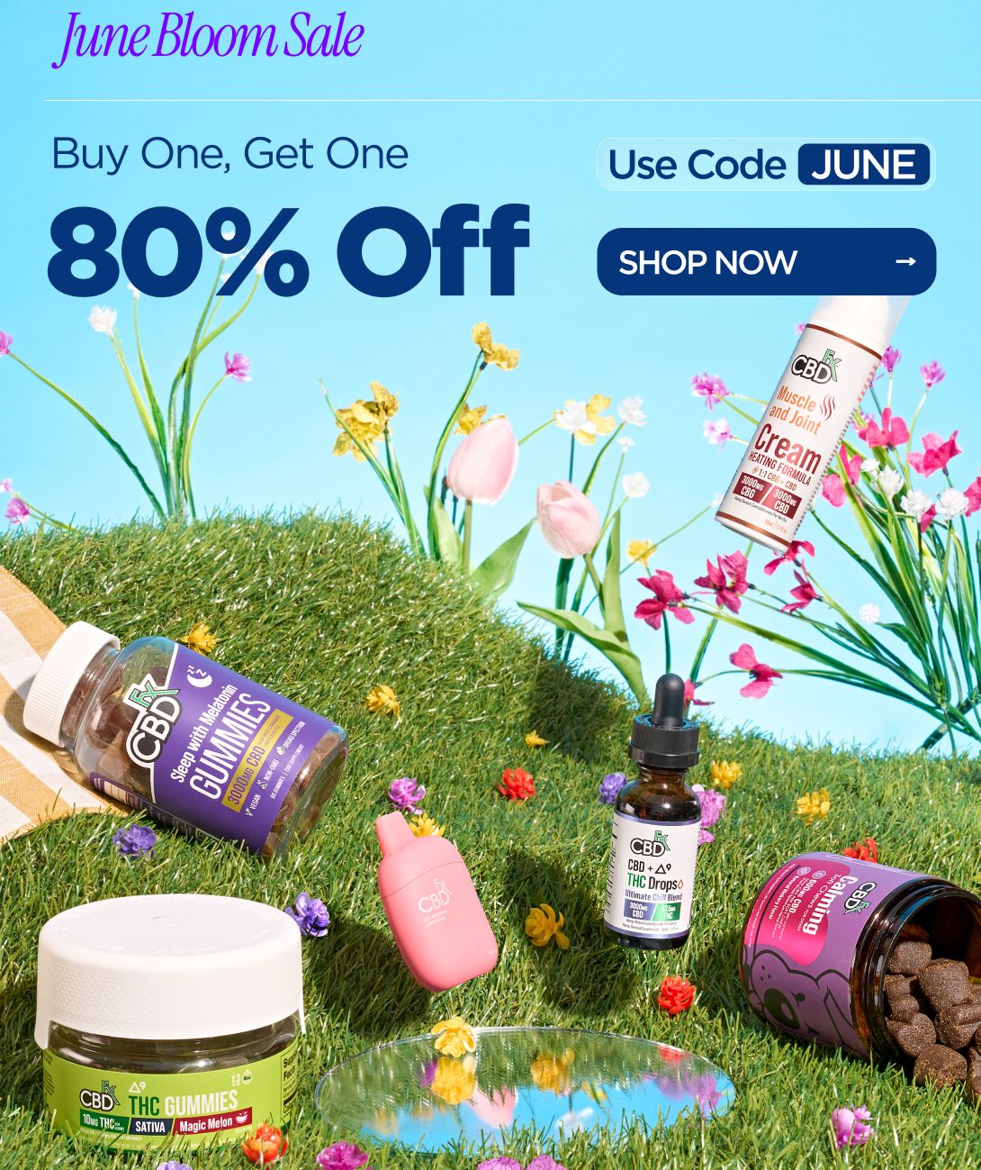  June Bloom Sale Buy One, Get One 80% OFF Use code JUNE