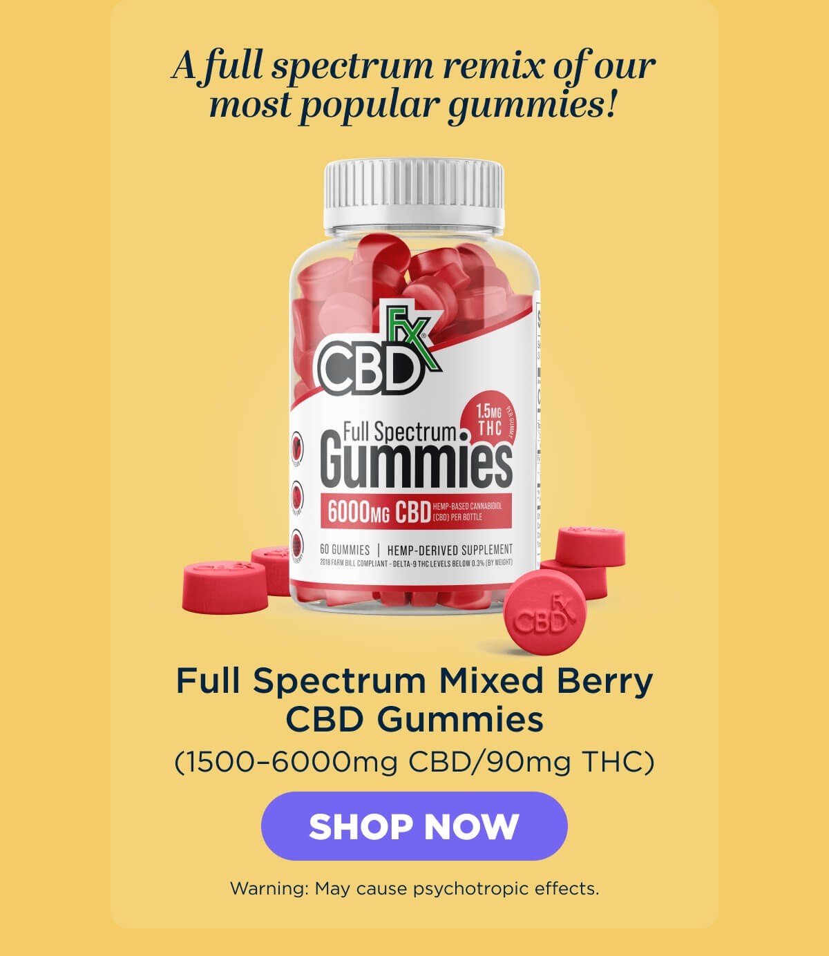 Full Spectrum Mixed Berry CBD Gummies