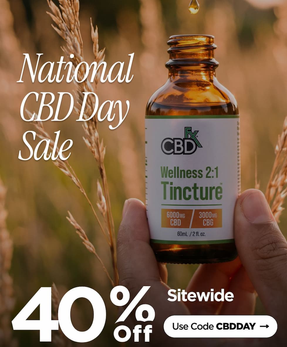 National CBD Day Sale 40% OFF Use code CBDDAY