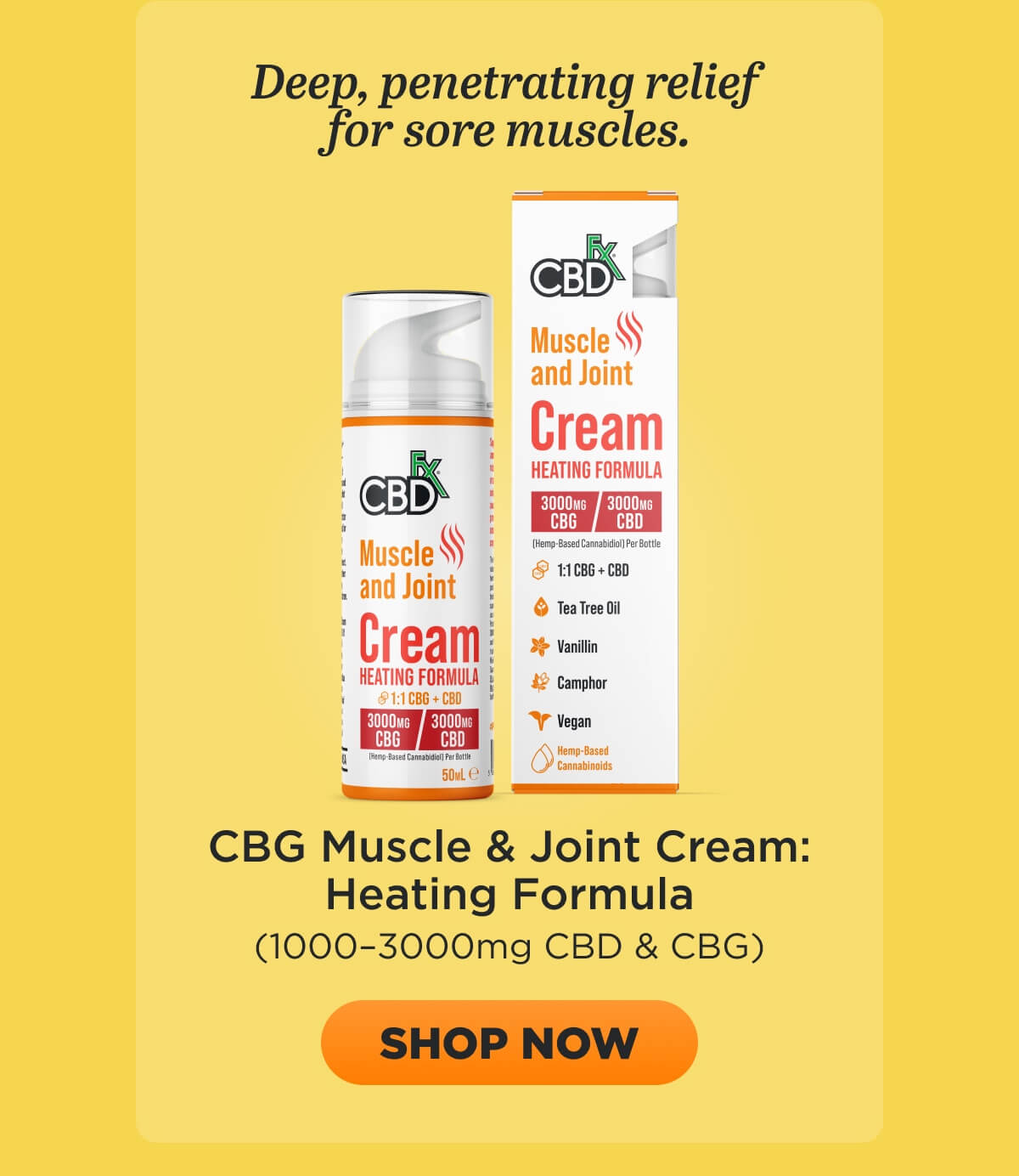 Muscle & Joint Cream: Heating Formula