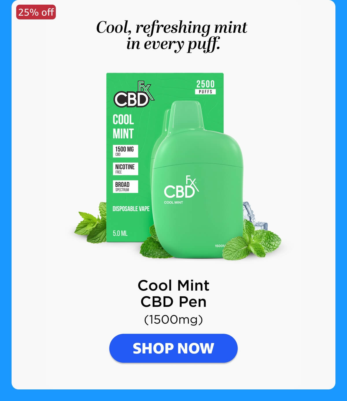 Cool Mint CBD Vape Pen