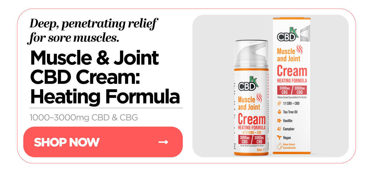 Muscle & Joint CBD Cream: Heating Formula