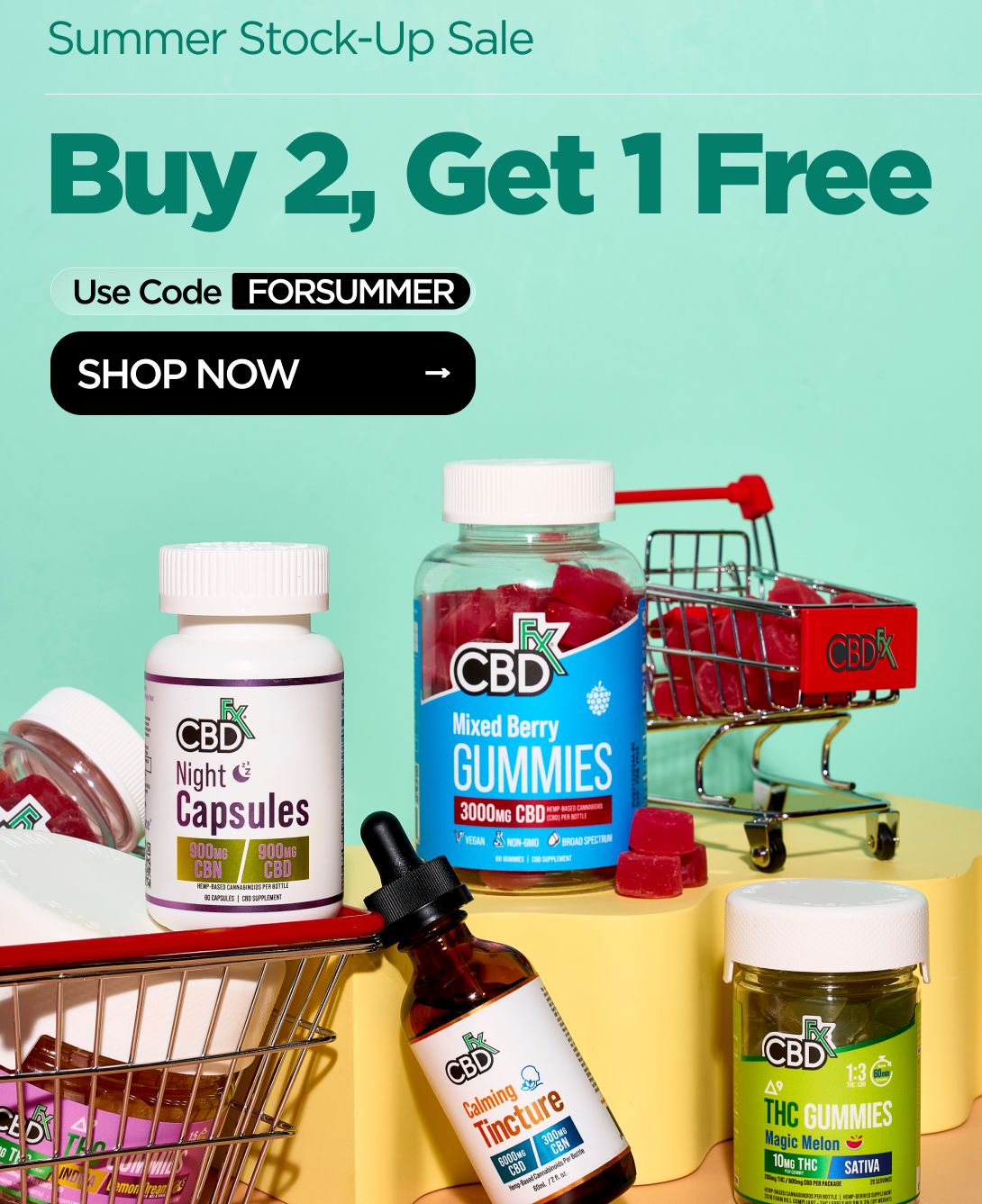 Summer Stock-Up Sale Buy 2, Get 1 Free Use code FORSUMMER