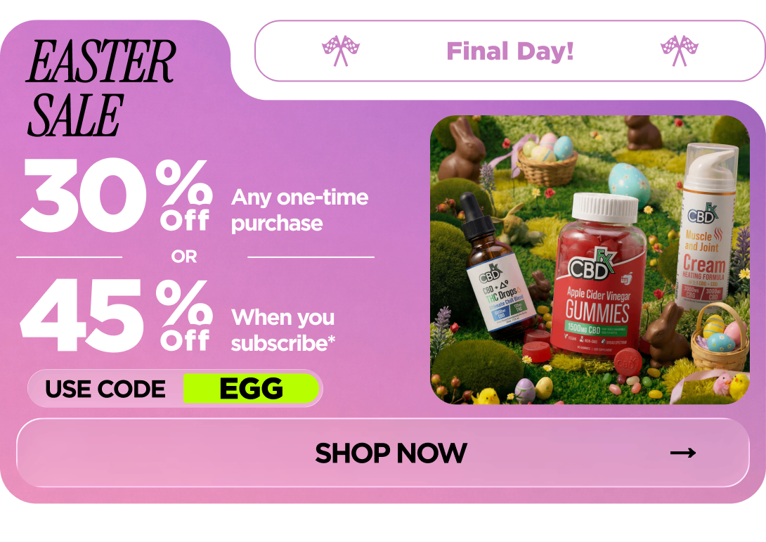 Easter Sale Get 30% OFF Any one-time purchase or Get 45% OFF When you subscribe* Use code EGG