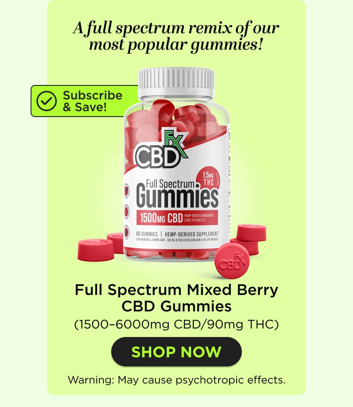 Full Spectrum Mixed Berry CBD Gummies