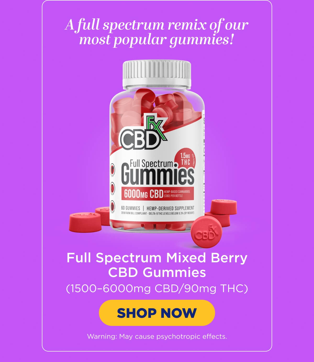 Full Spectrum Mixed Berry CBD Gummies
