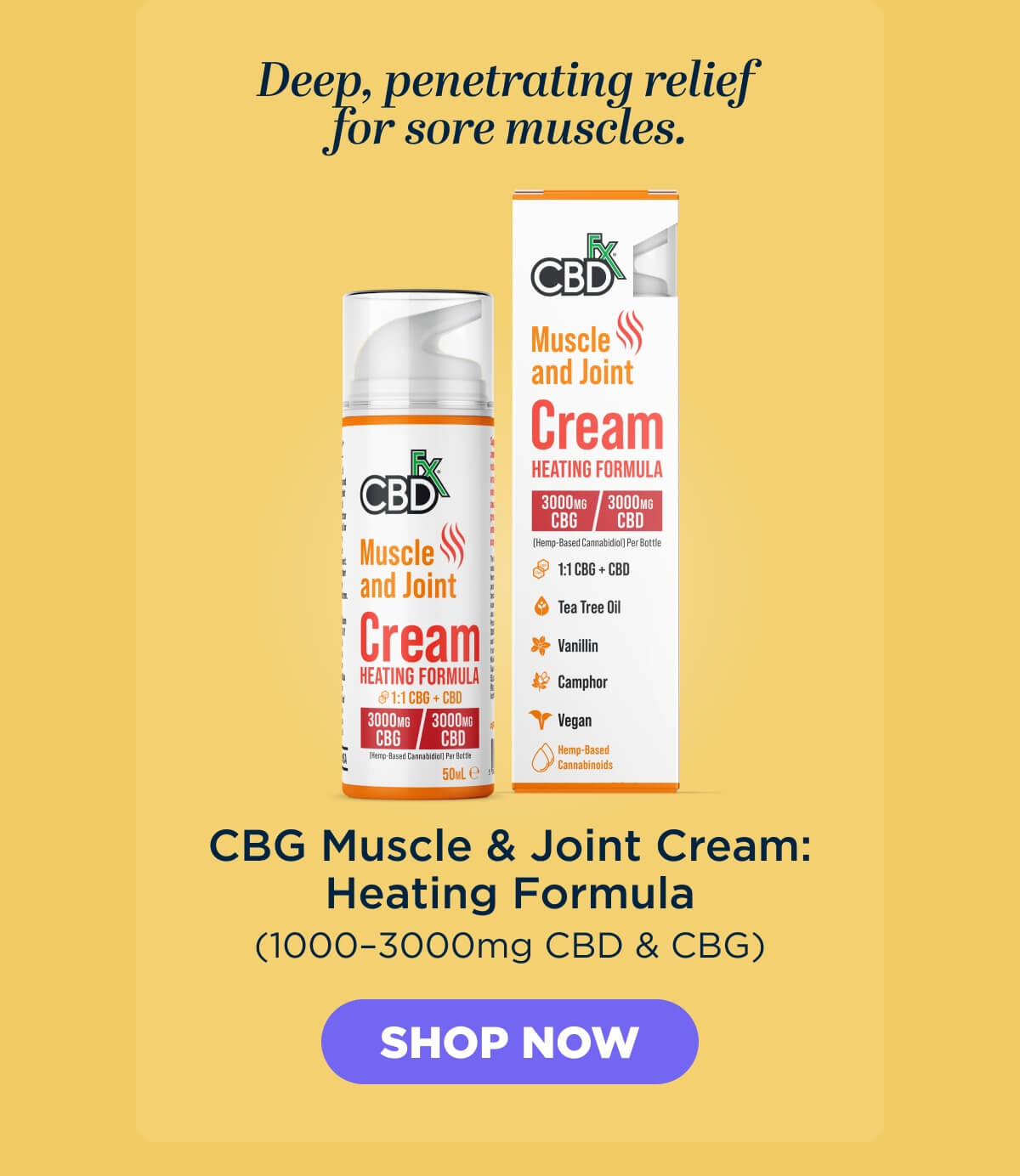 Muscle & Joint Cream: Heating Formula