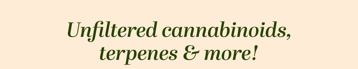 Unfiltered cannabinoids, terpenes & more!  Full Spectrum CBD Capsules