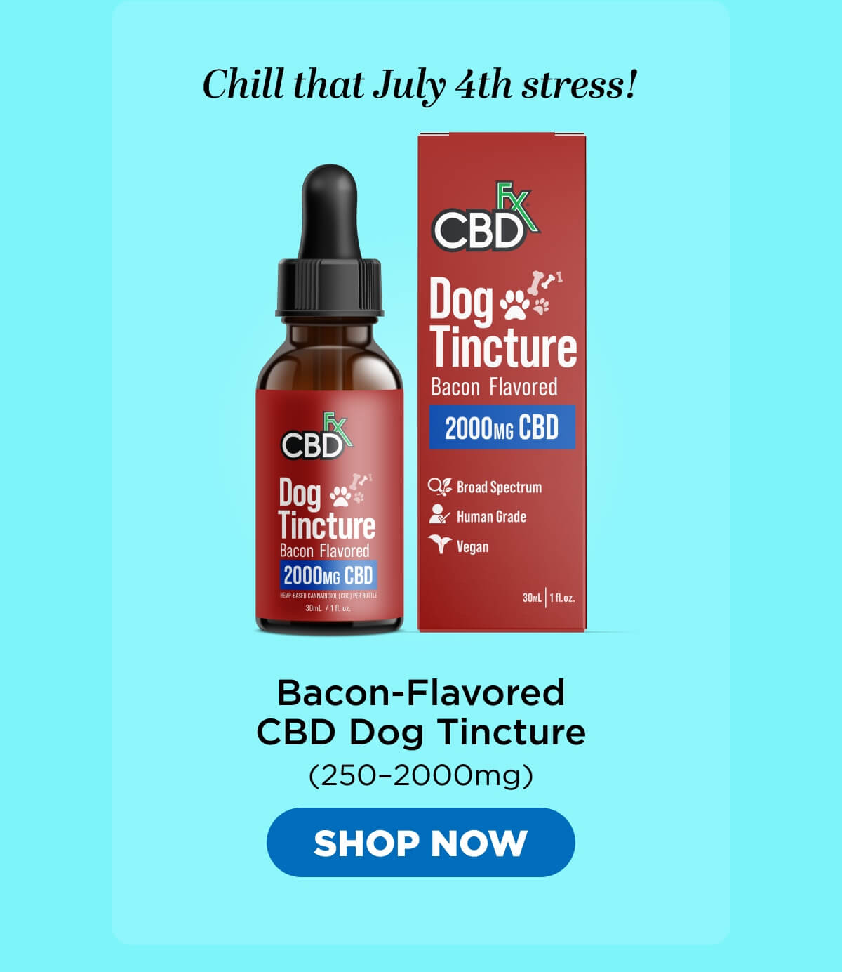 CBD Oil for Dogs (Bacon Flavored)