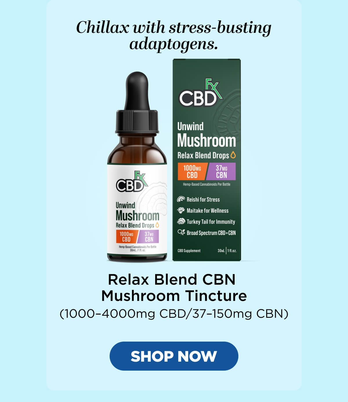 Unwind Mushroom Relax Blend Drops