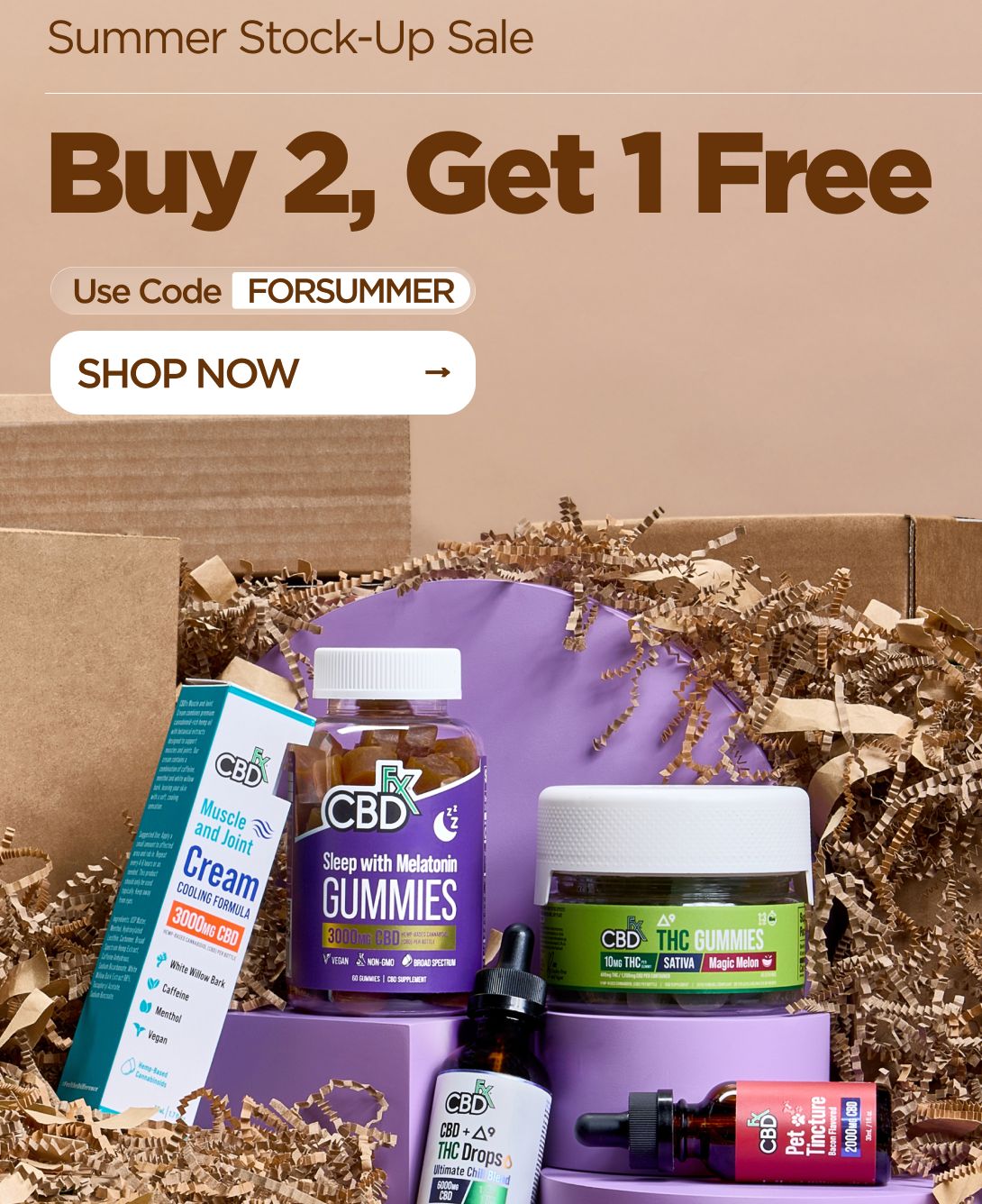 Summer Stock-Up Sale Buy 2, Get 1 Free Use code FORSUMMER