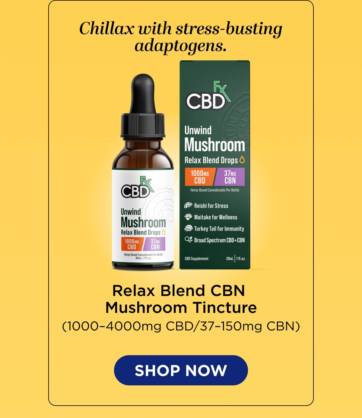 Unwind Mushroom Relax Blend Drops
