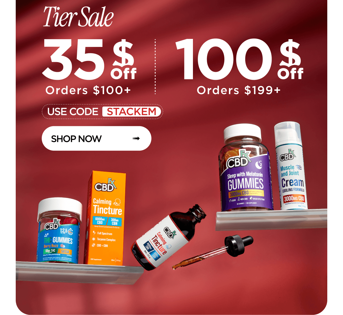 Tier Sale | $35 off orders $100+ | $100 of orders $199+