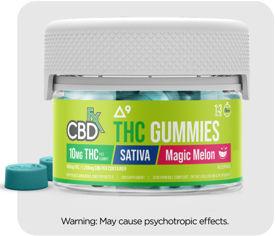 Magic Melon THC Gummies jar