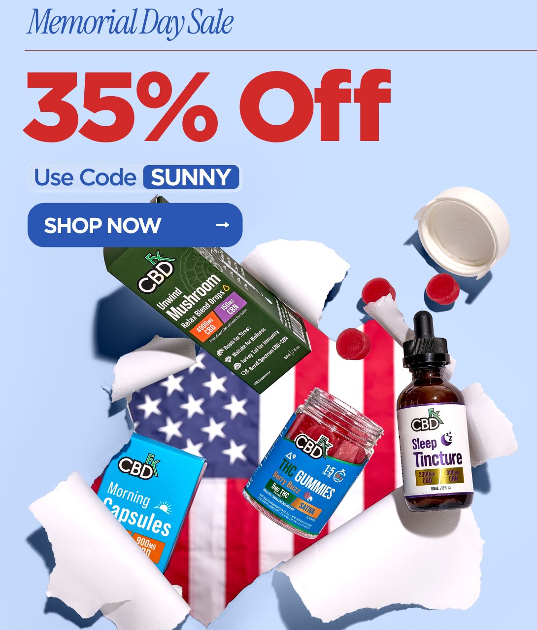 Memorial Day Sale 35% OFF  Use code SUNNY