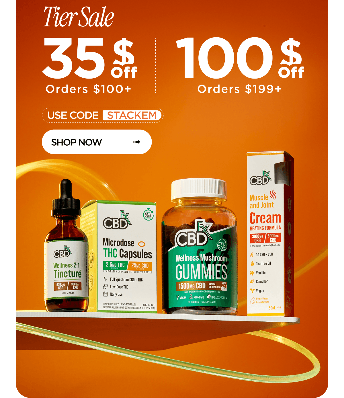 Tier Sale | $35 off orders $100+ | $100 of orders $199+