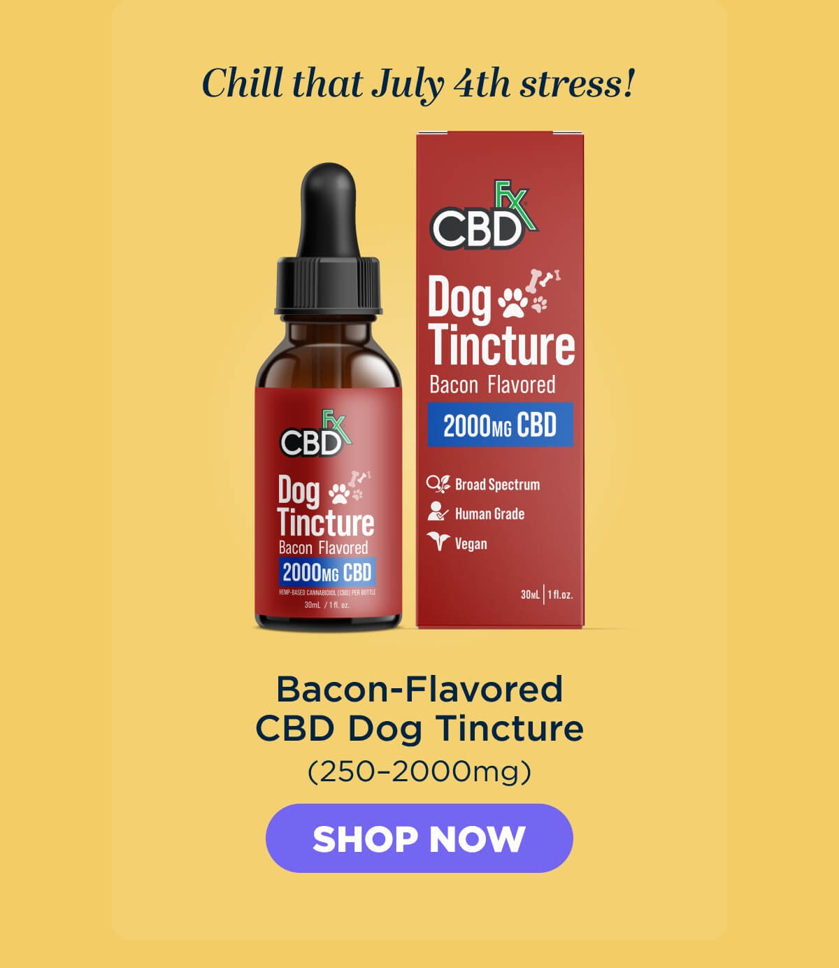 CBD Oil for Dogs (Bacon Flavored)
