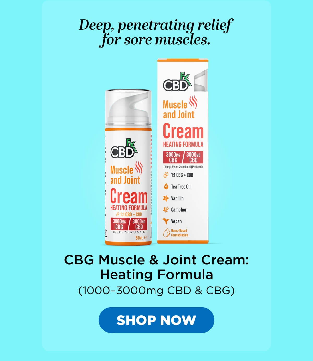 Muscle & Joint Cream: Heating Formula