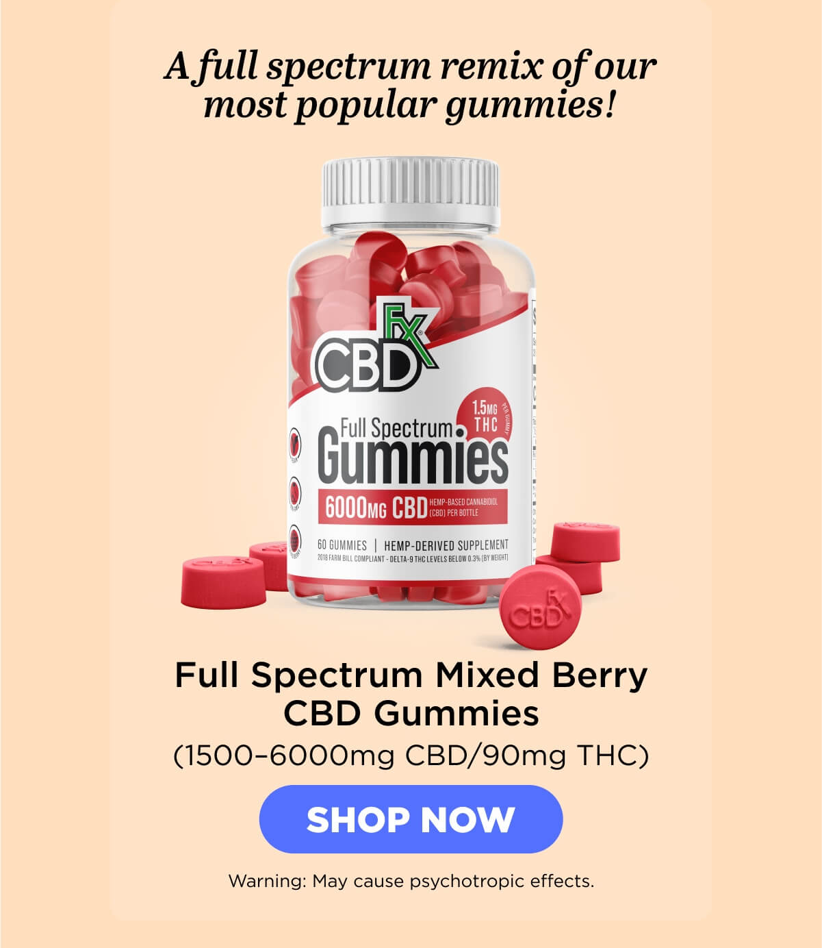 Full Spectrum Mixed Berry CBD Gummies