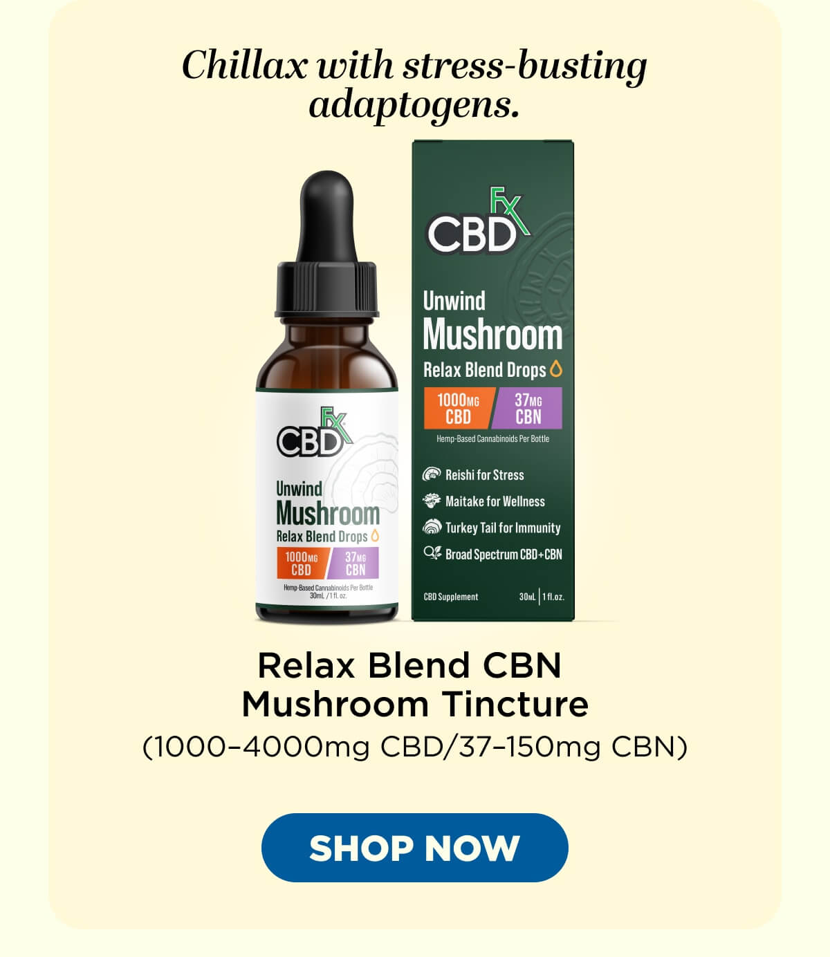 Unwind Mushroom Relax Blend Drops