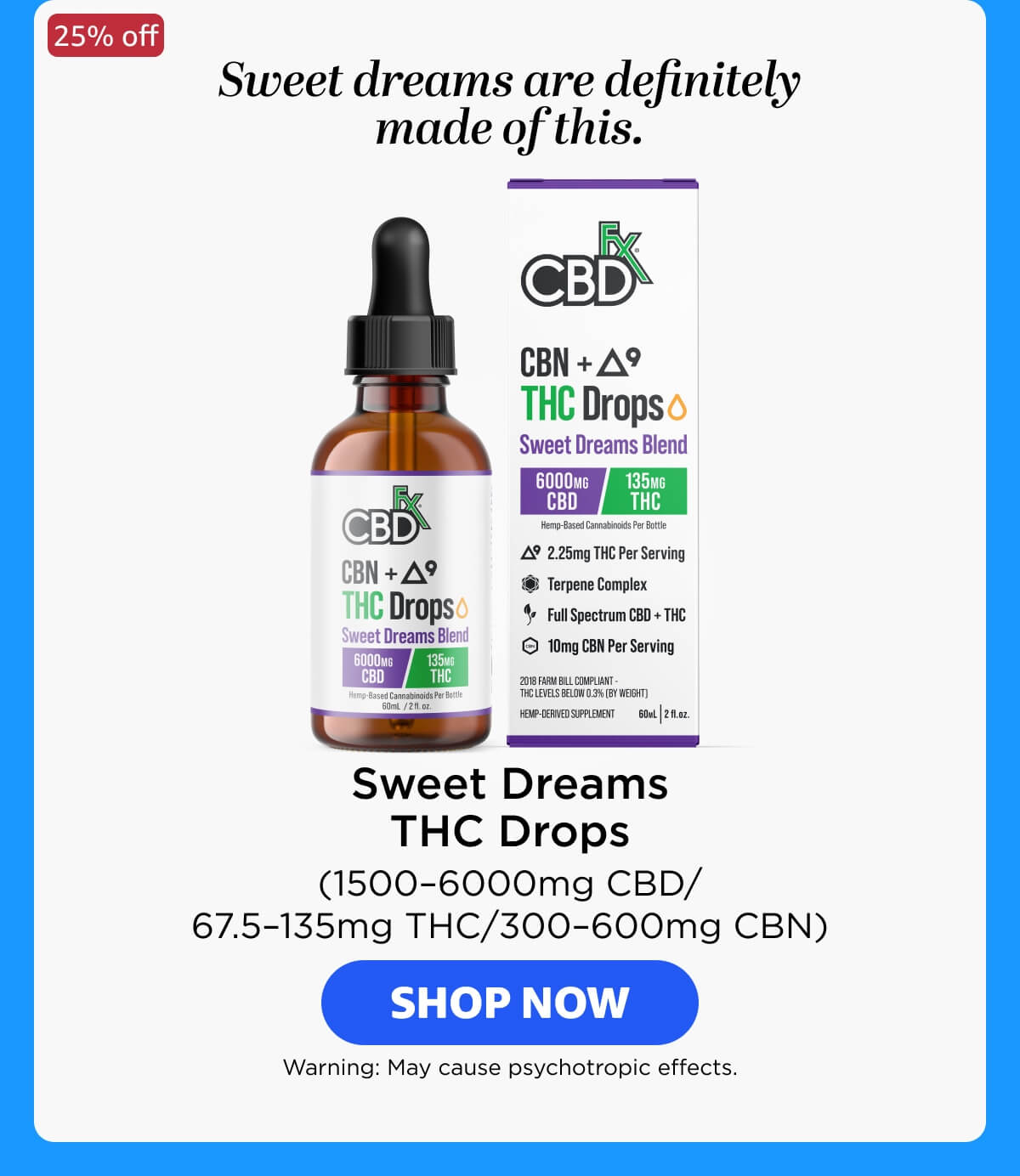 Sweet Dreams Blend THC Drops