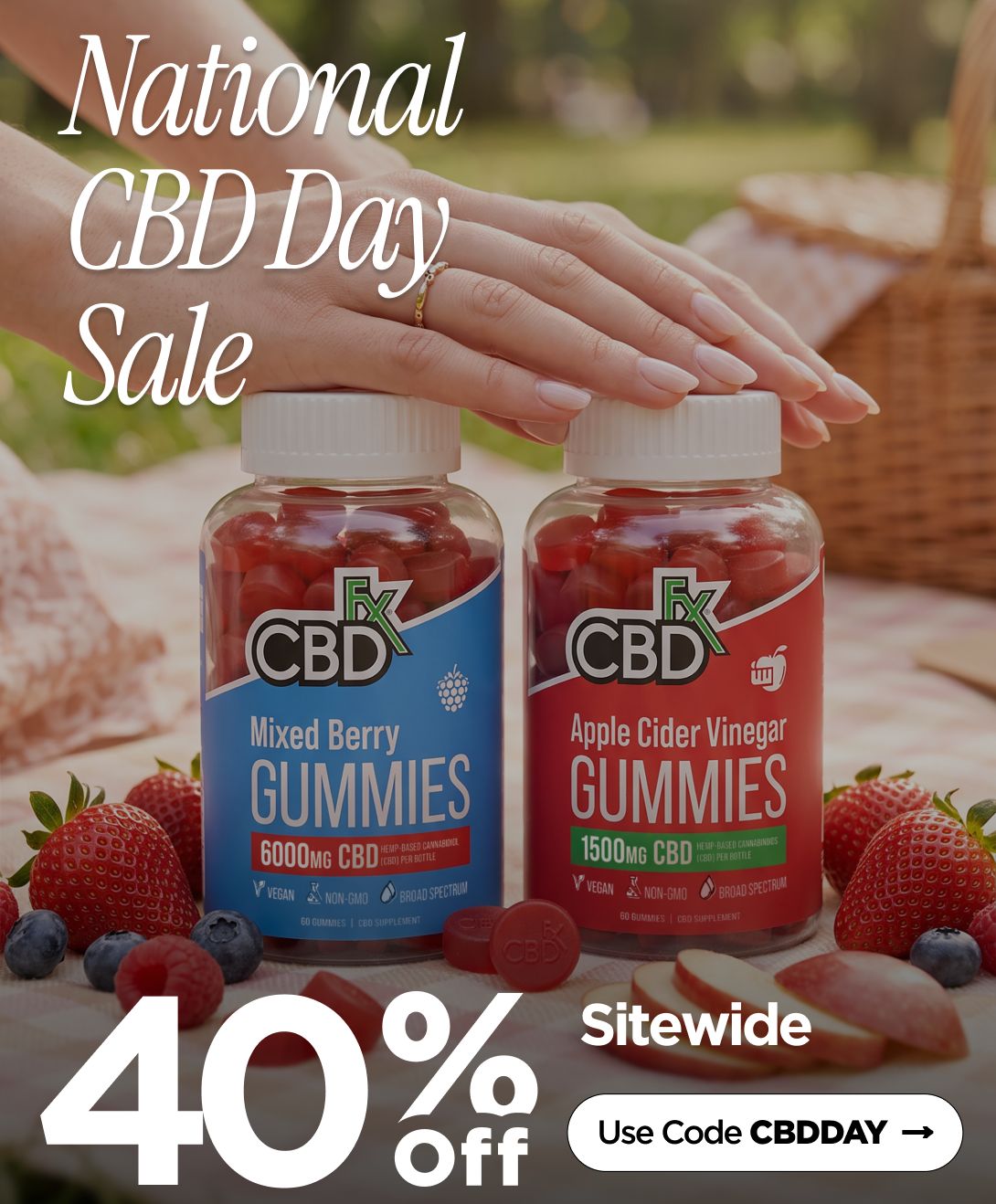 National CBD Day Sale 40% OFF Use code CBDDAY