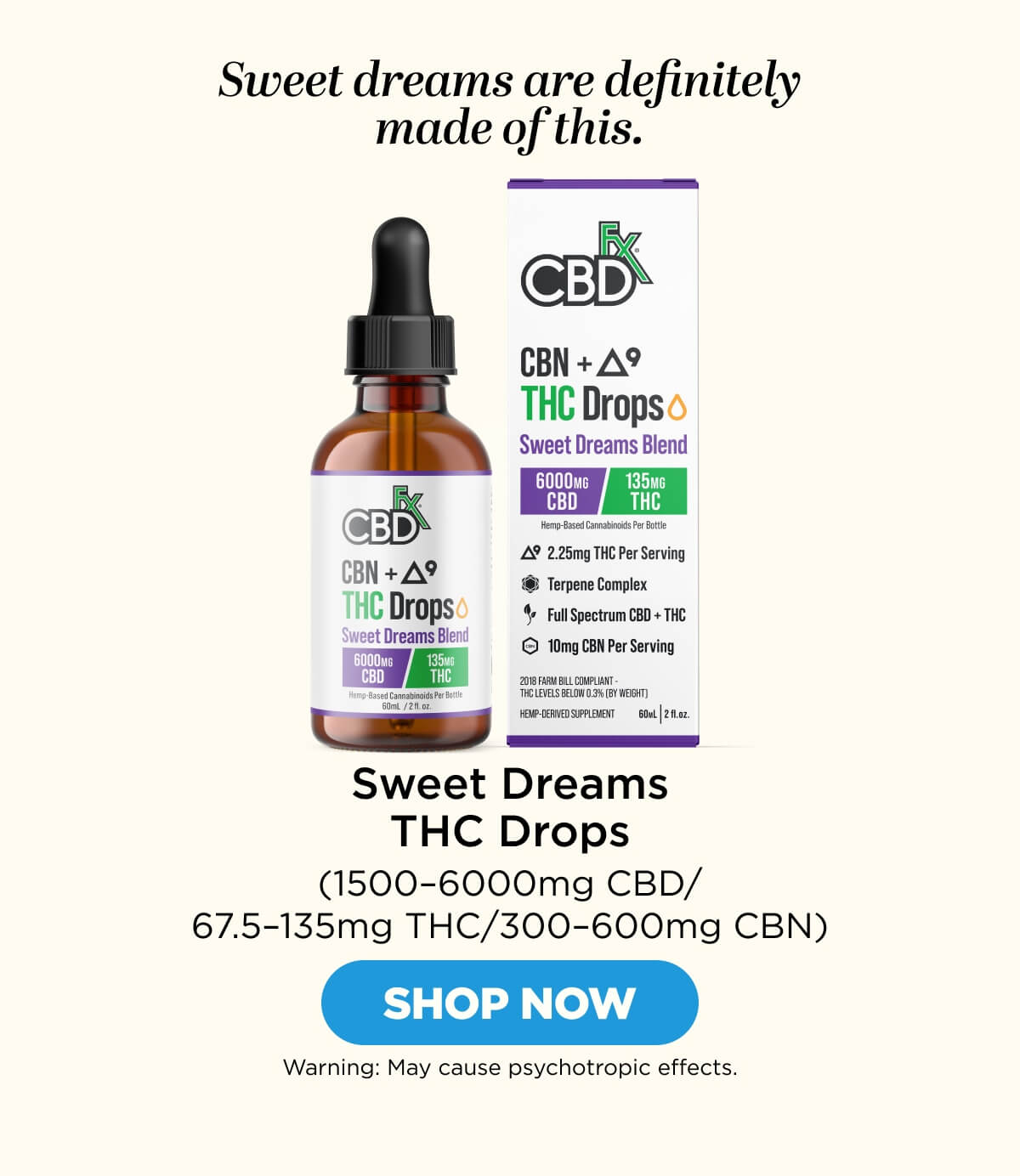 Sweet Dreams Blend THC Drops