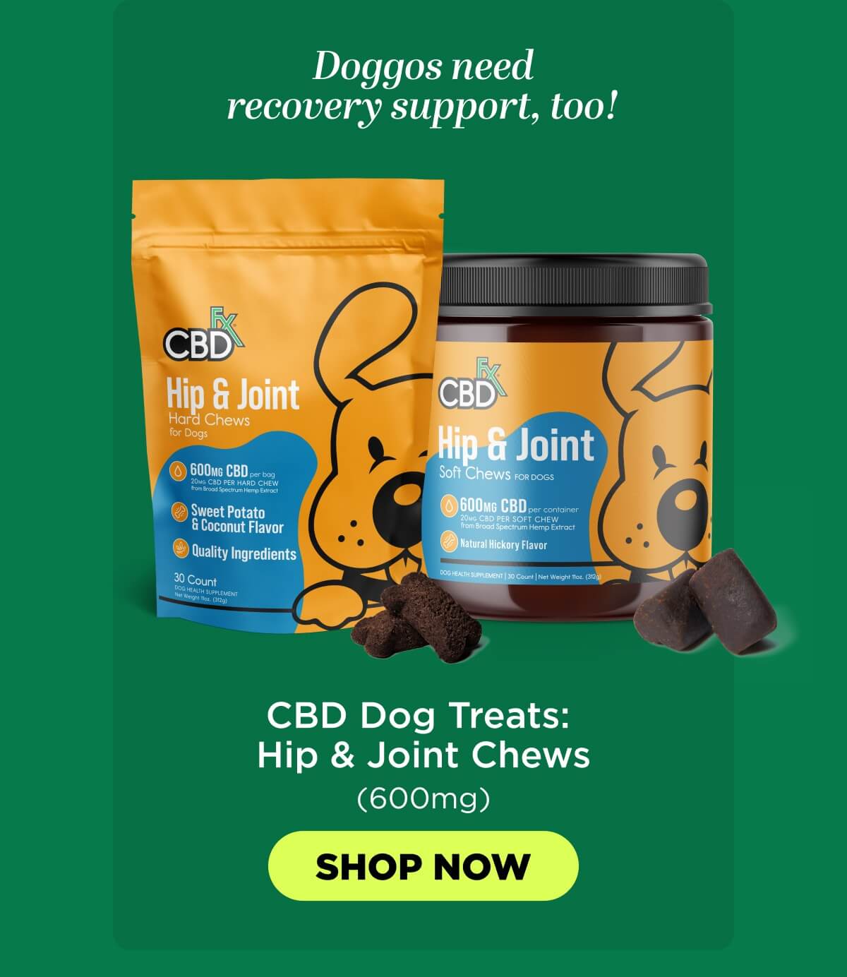 CBD Dog Treats: Hip & Joint Chews