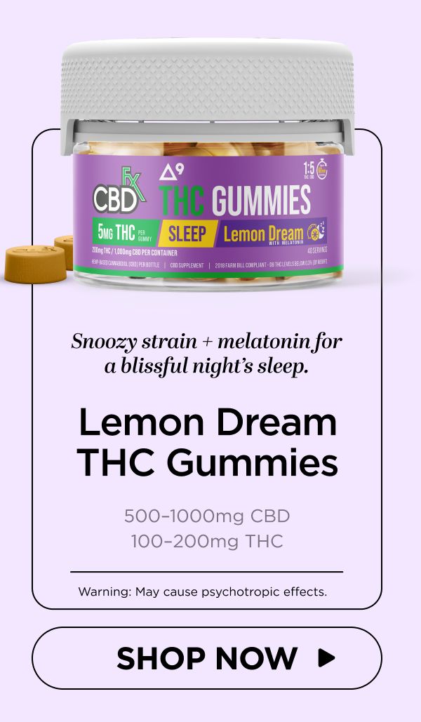Delta-9 THC Gummies + CBD: Lemon Dream Indica