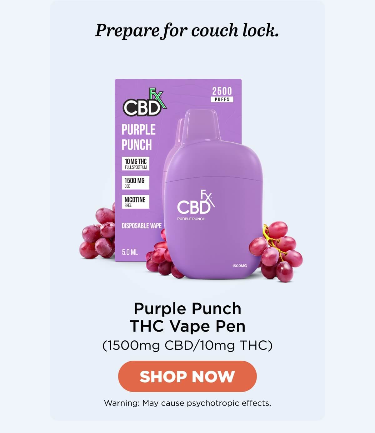 Delta-9 THC Vape Pen: Purple Punch