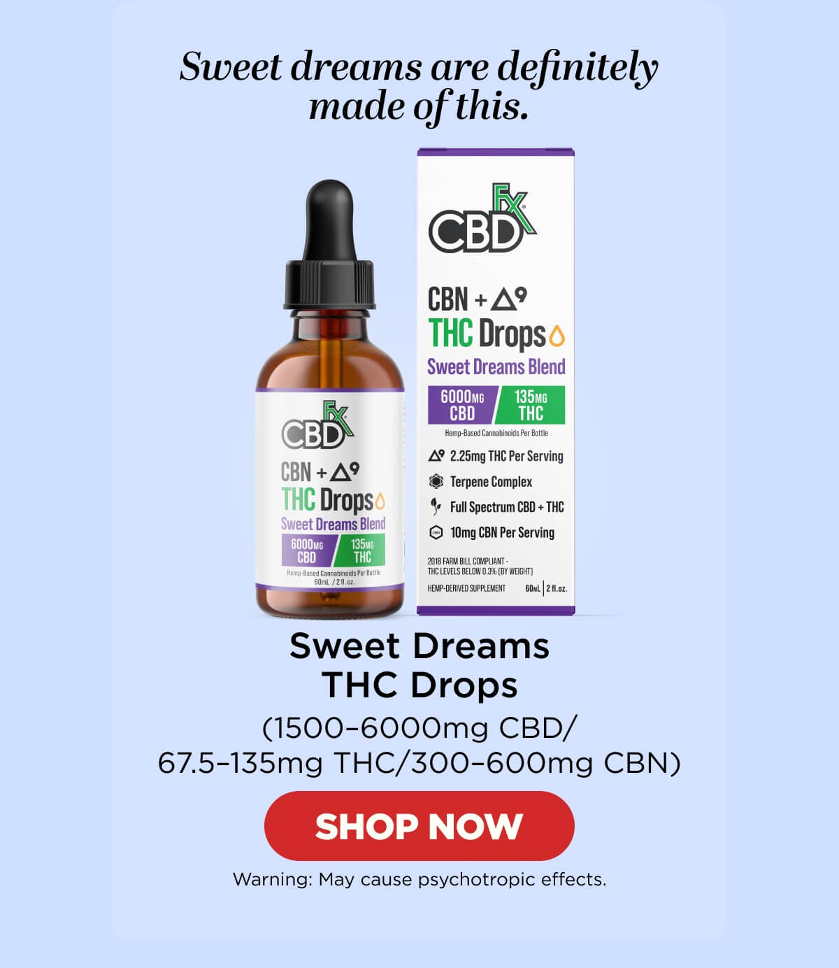 Sweet Dreams Blend THC Drops