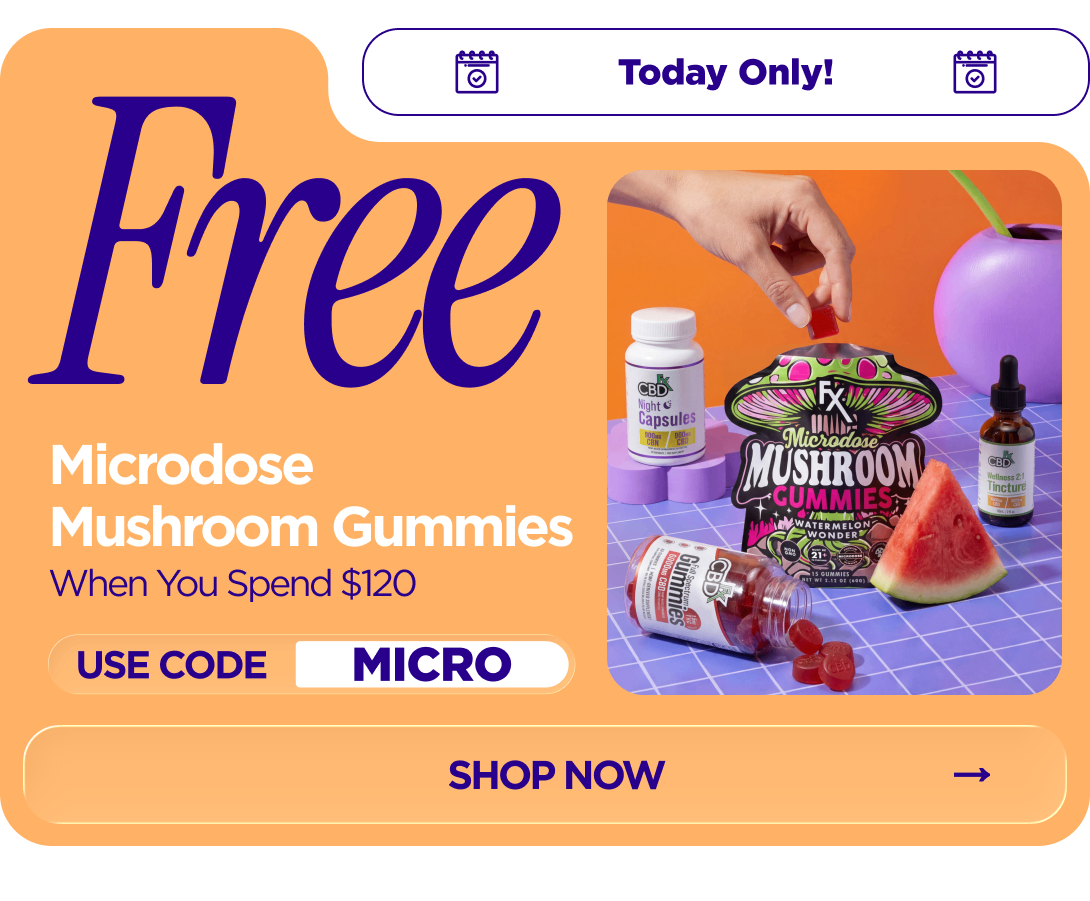 Get Microdose Mushroom Gummies  FREE! When you spend $120 Use code MICRO