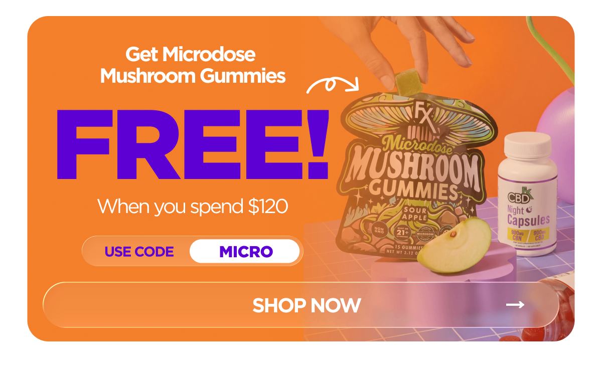 Get Microdose Mushroom Gummies  FREE! When you spend $120 Use code MICRO