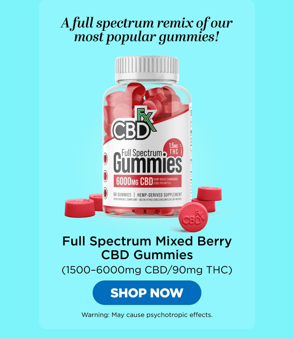 Full Spectrum Mixed Berry CBD Gummies