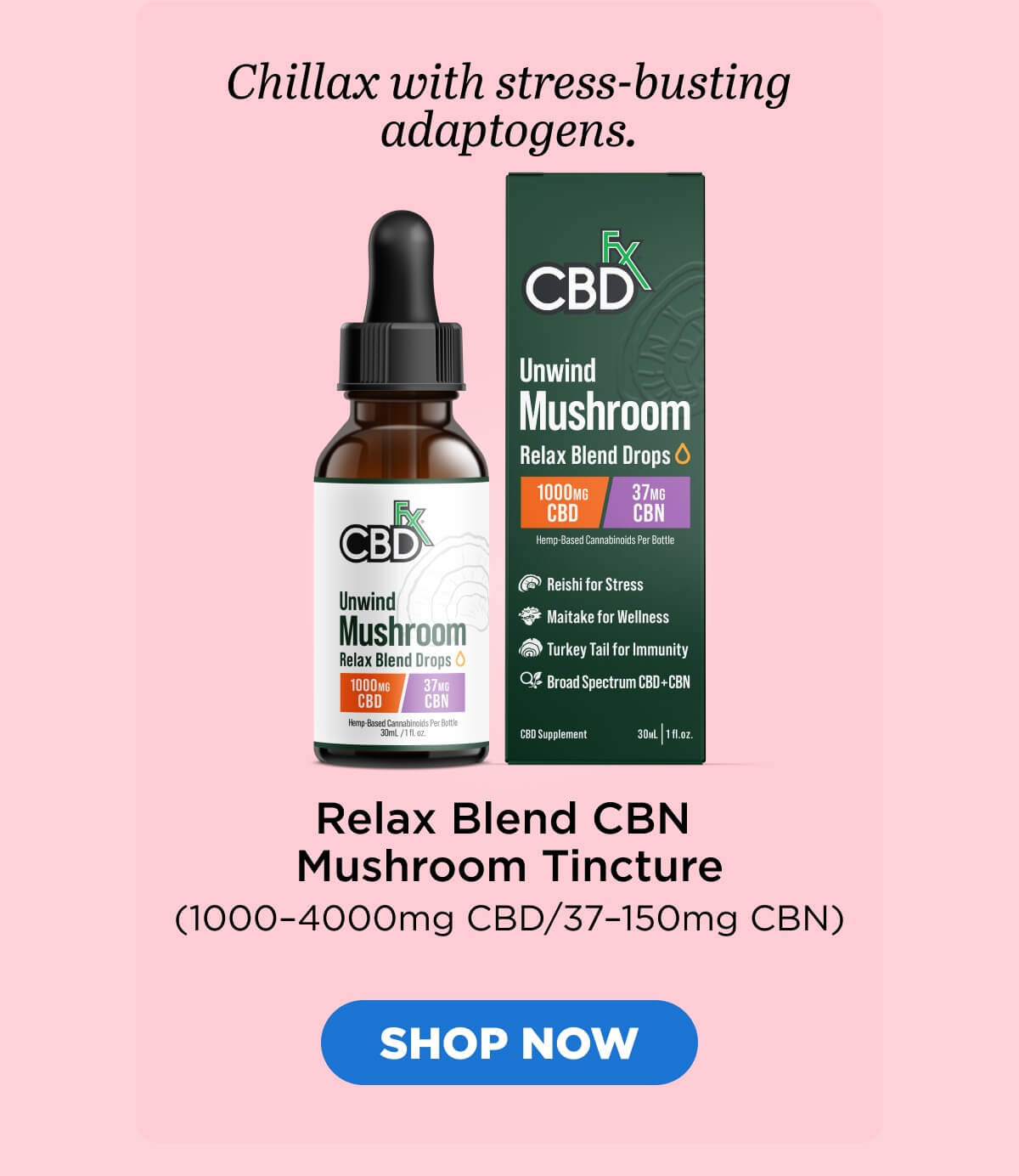 Unwind Mushroom Relax Blend Drops