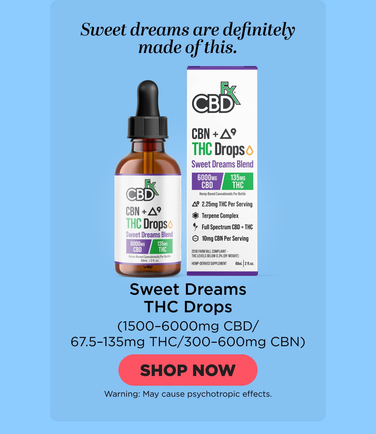 Sweet Dreams Blend THC Drops