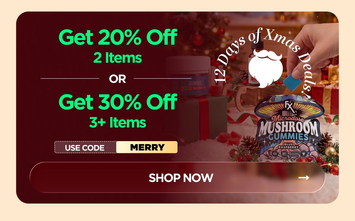 12 Days of Xmas Deals! Get 20% OFF 2 Items or Get 30% OFF 3+ Items Use code MERRY