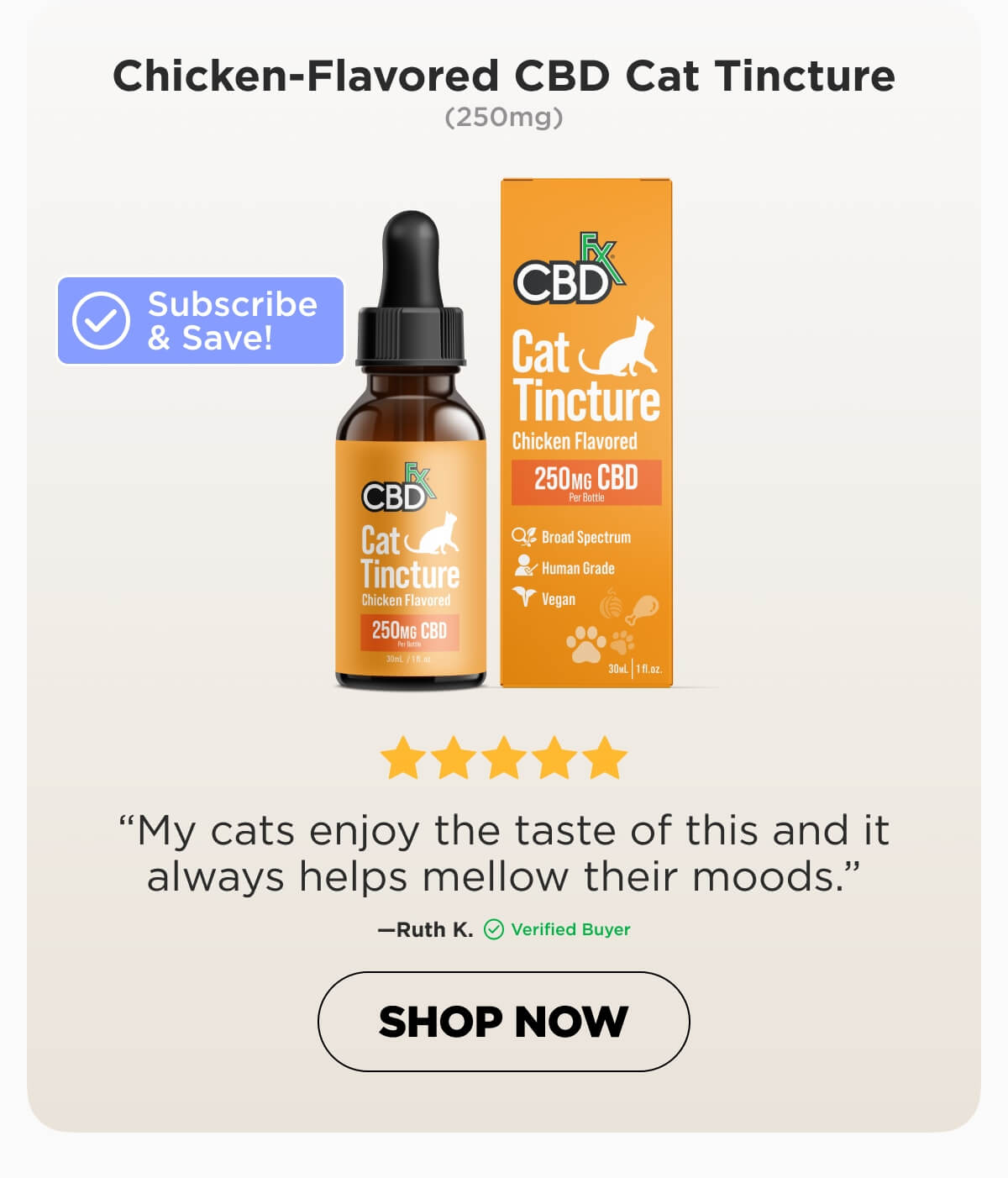 Chicken-Flavored CBD Cat Tincture