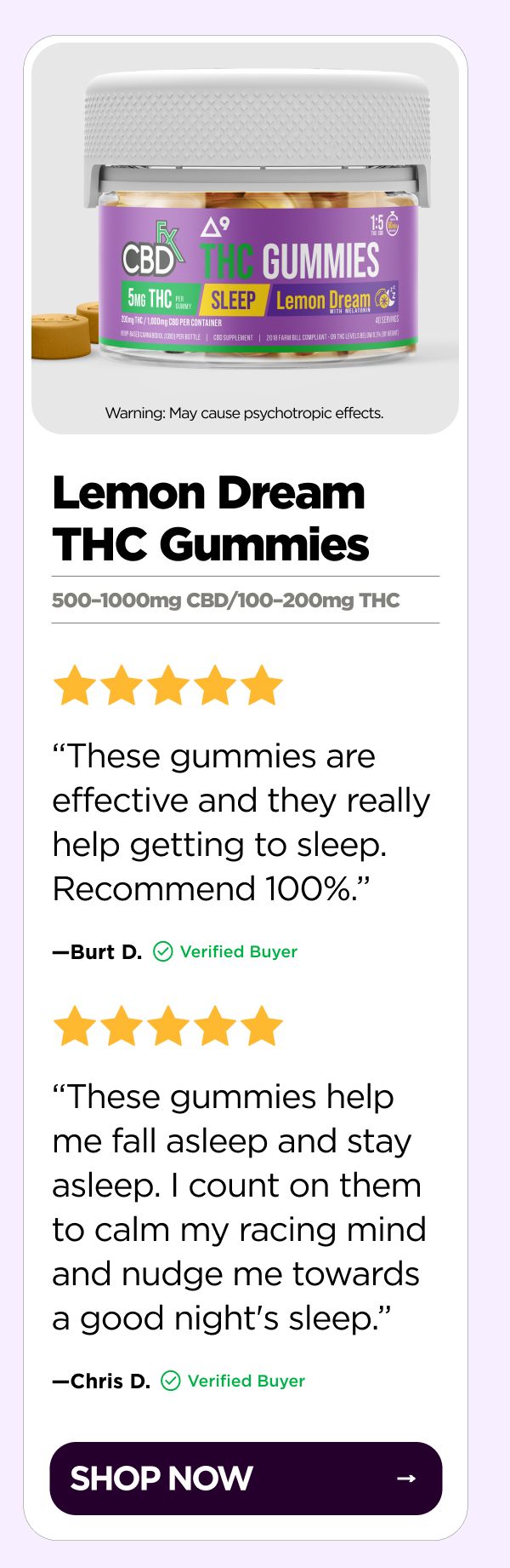 Lemon Dream THC Gummies
