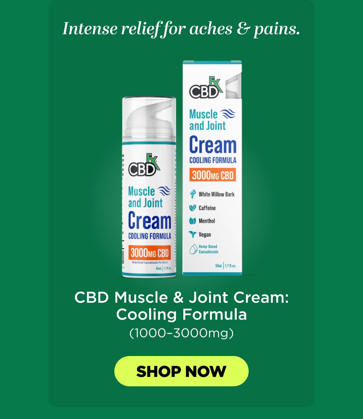 Muscle & Joint Cream: Cooling Formula