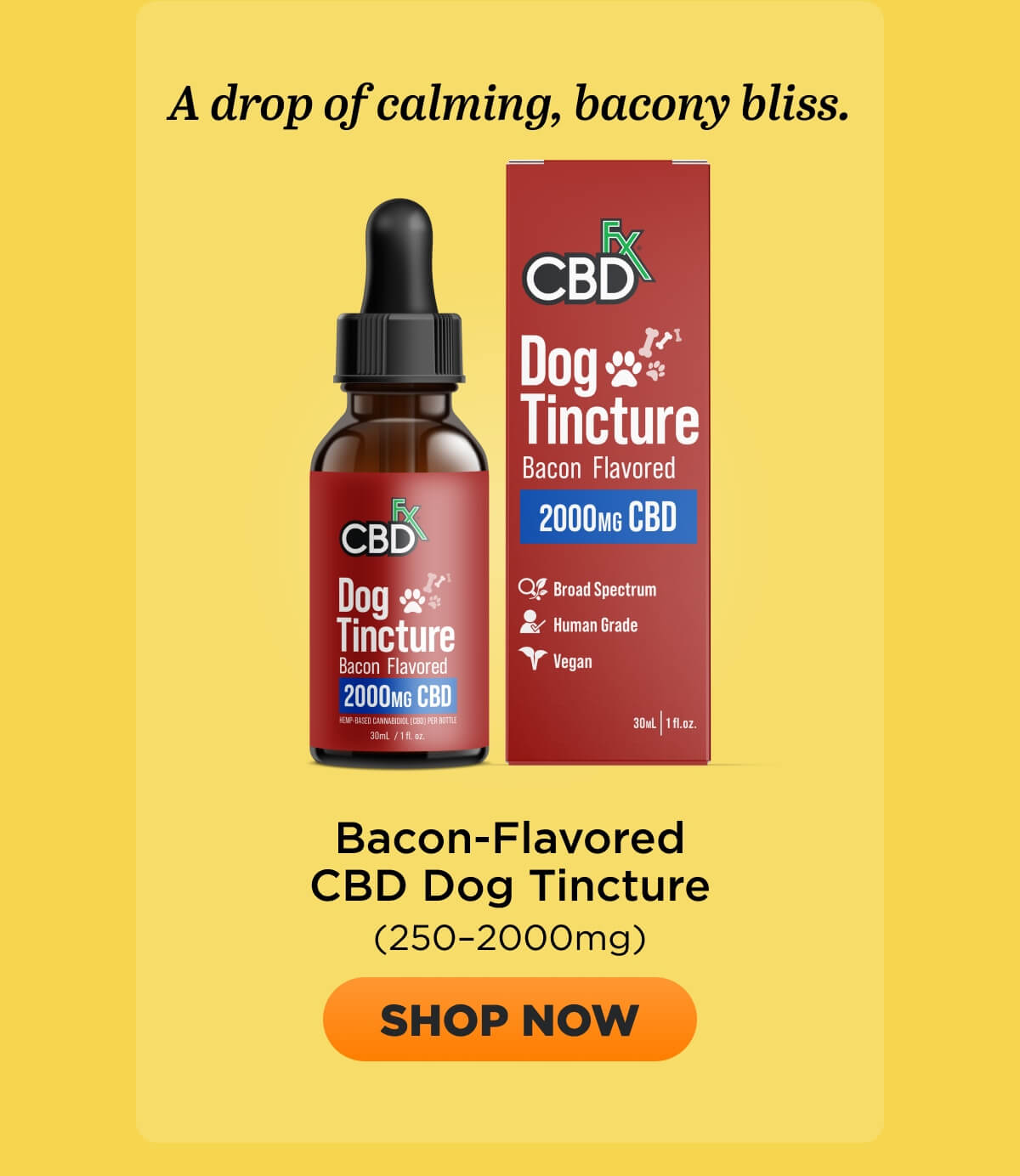 CBD Oil for Dogs (Bacon Flavored)