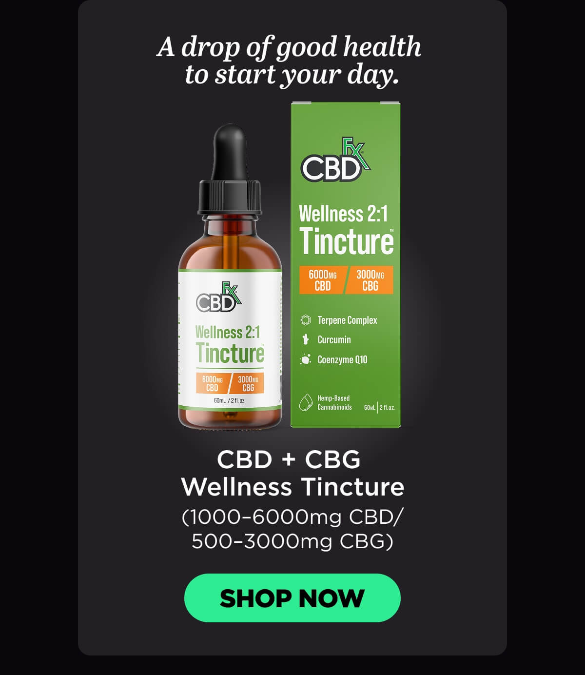 CBD + CBG Wellness Tincture