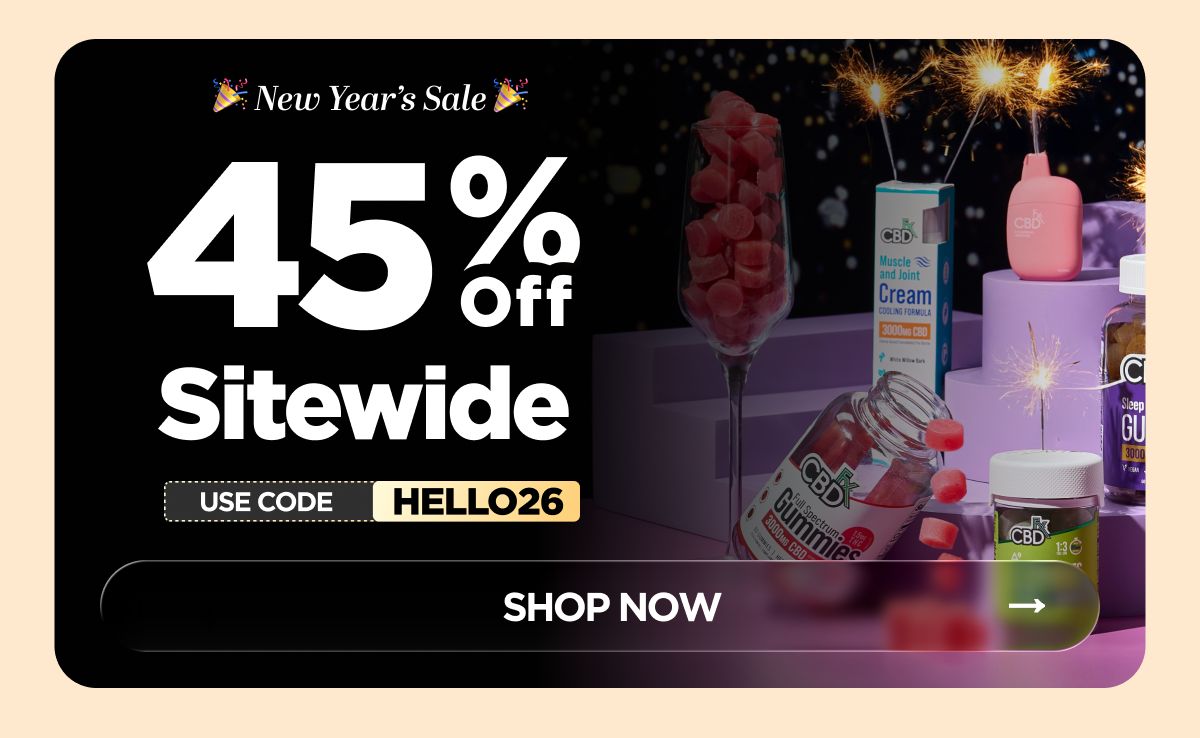 New Year's Sale Get 45% OFF Sitewide Use code HELLO26